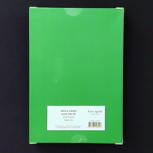 Kate Spade Dots & Stripes Click Pen Set - Picture 2 of 5